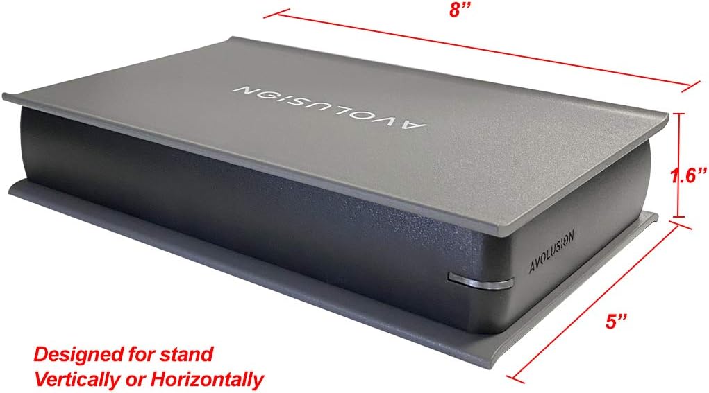 Avolusion PRO-5X Series 8TB USB 3.0 External Gaming Hard Drive Works for PS4 Original, Slim & Pro (Grey)