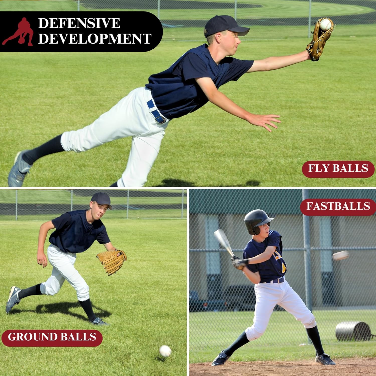 Heater Power Alley Lite 360 Baseball Pitching Machine, Pitches Lite Balls 40-80 MPH, Fastballs, Sliders, & Curves, Lightweight Batting Pitching and Field Training for Athletes