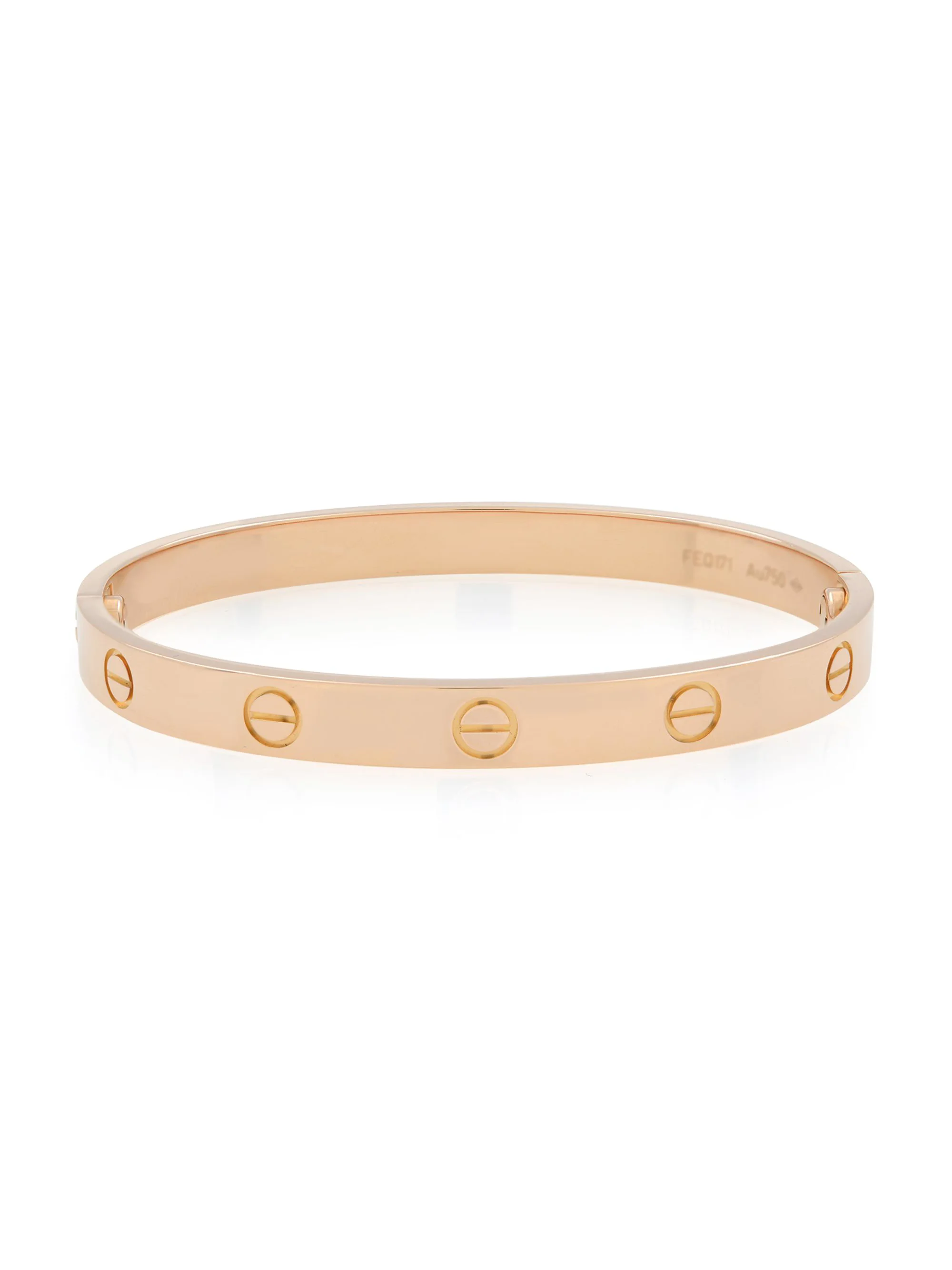Cartier Love Bracelet Bangle 18K Rose Gold Size 17