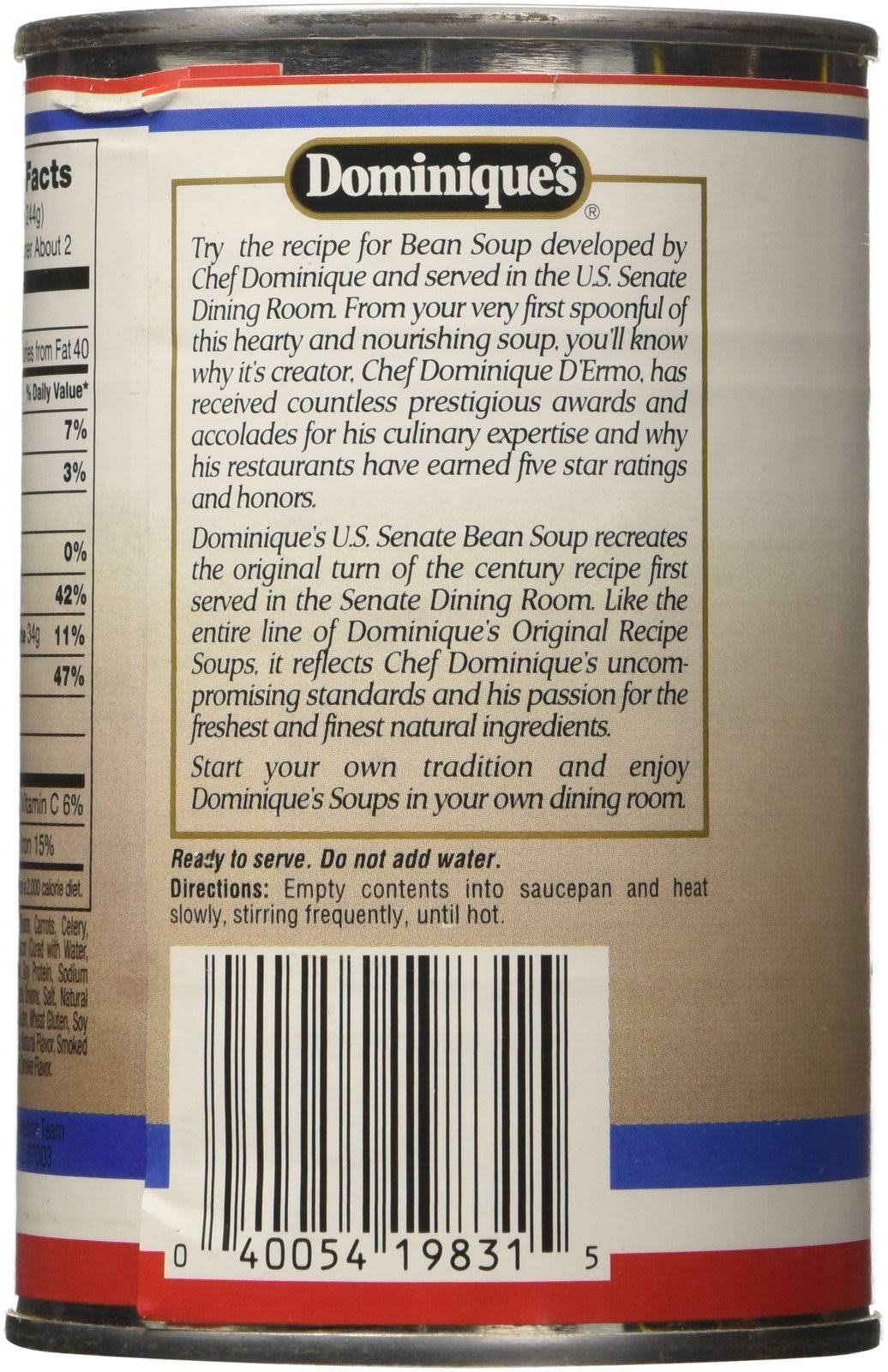 Dominique&s US Senate Bean Soup, 15-ounce Cans (Pack of 12)