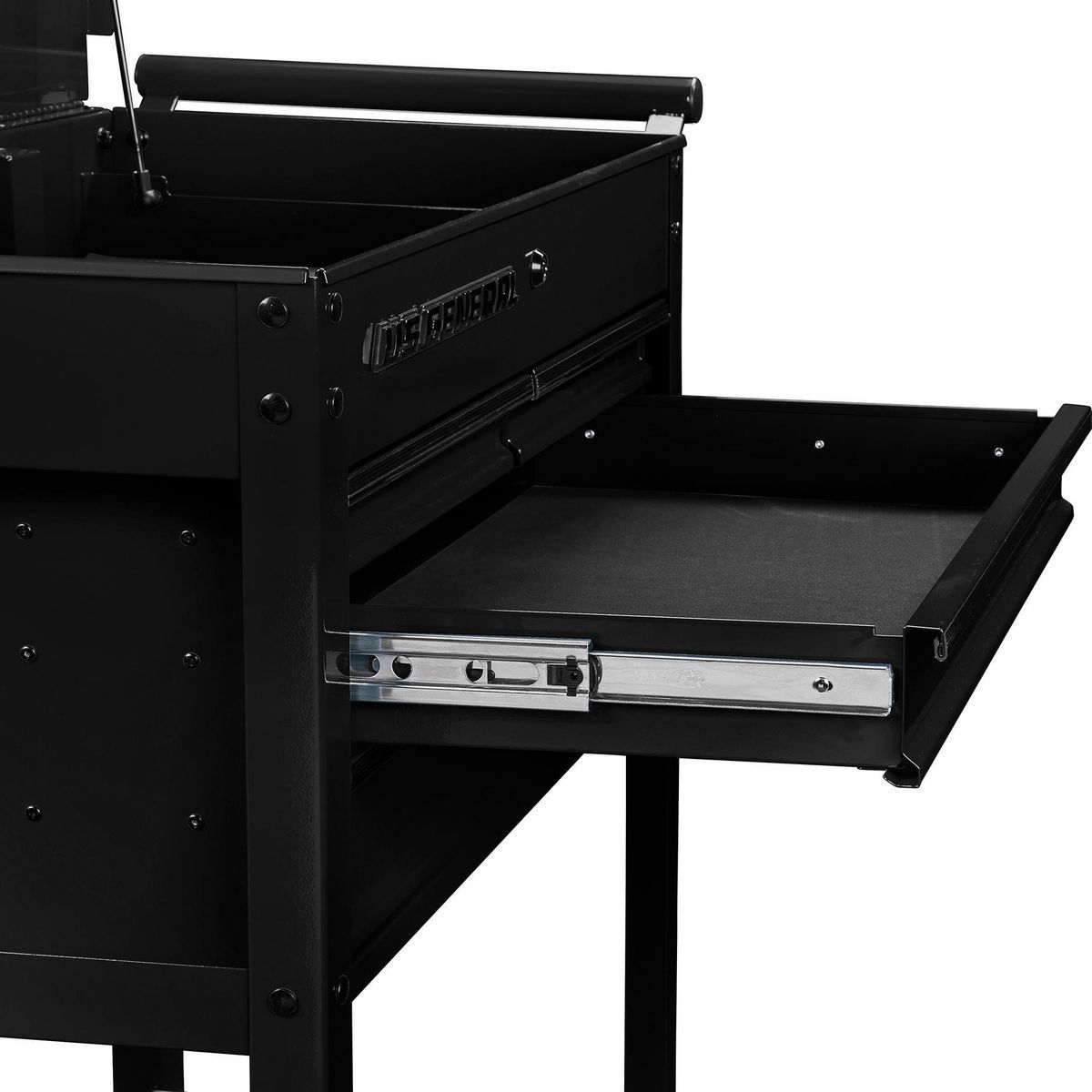 U.S. GENERAL 30 in., 4-Drawer Tech Cart, Red
