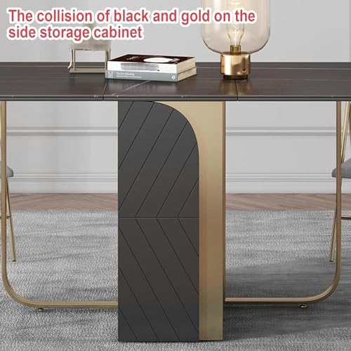 Folding Dining Table, Drop Leaf Dinner Table with Drawer and Storage, Space Saving Kitchen Sideboard with 4 Wheels, Movable Dining Room Tables in 3 Forms for Small Spaces