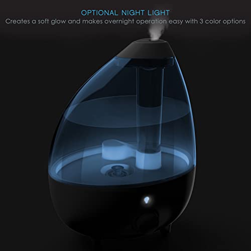 Pure Enrichment MistAire Ultrasonic Cool Mist Humidifier - Quiet Air Humidifier for Bedroom, Nursery, Office, & Indoor Plants - Lasts Up To 25 Hours