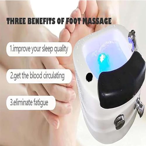 Acrylic Foot Bath, Portable Pedicure Foot Spa Bathtub with Adjustable Foot Pedal, Adjustable Hot and Cold Water, Pedicure Bucket Spa Massage Foot Bath for Relaxation and Foot Care,A