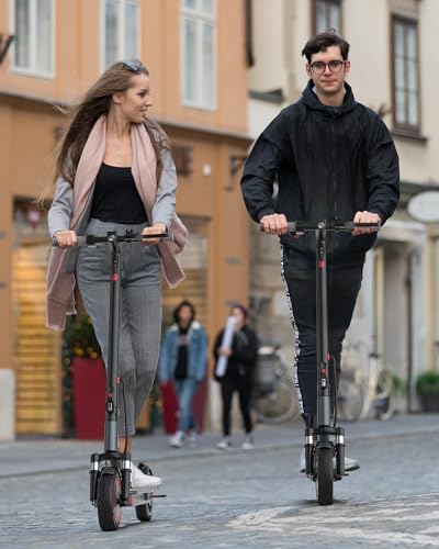 VOLPAM Electric Scooter, 350W/500W, 8.5/10 Tires, 12/21/28 Miles Range, 16/19/22Mph, Folding E-Scooter with Dual Braking
