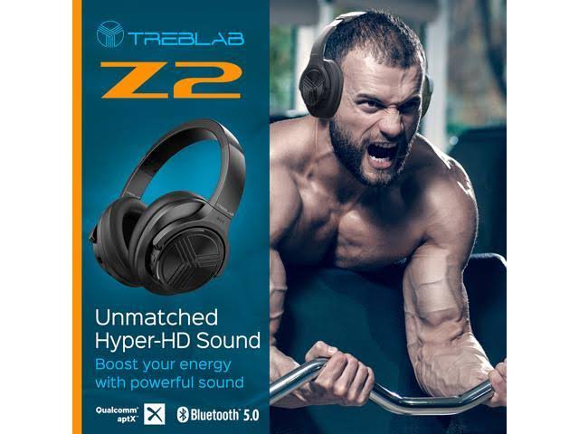 Treblab Z2 Bluetooth 5.0 Noise-Cancelling Headphones