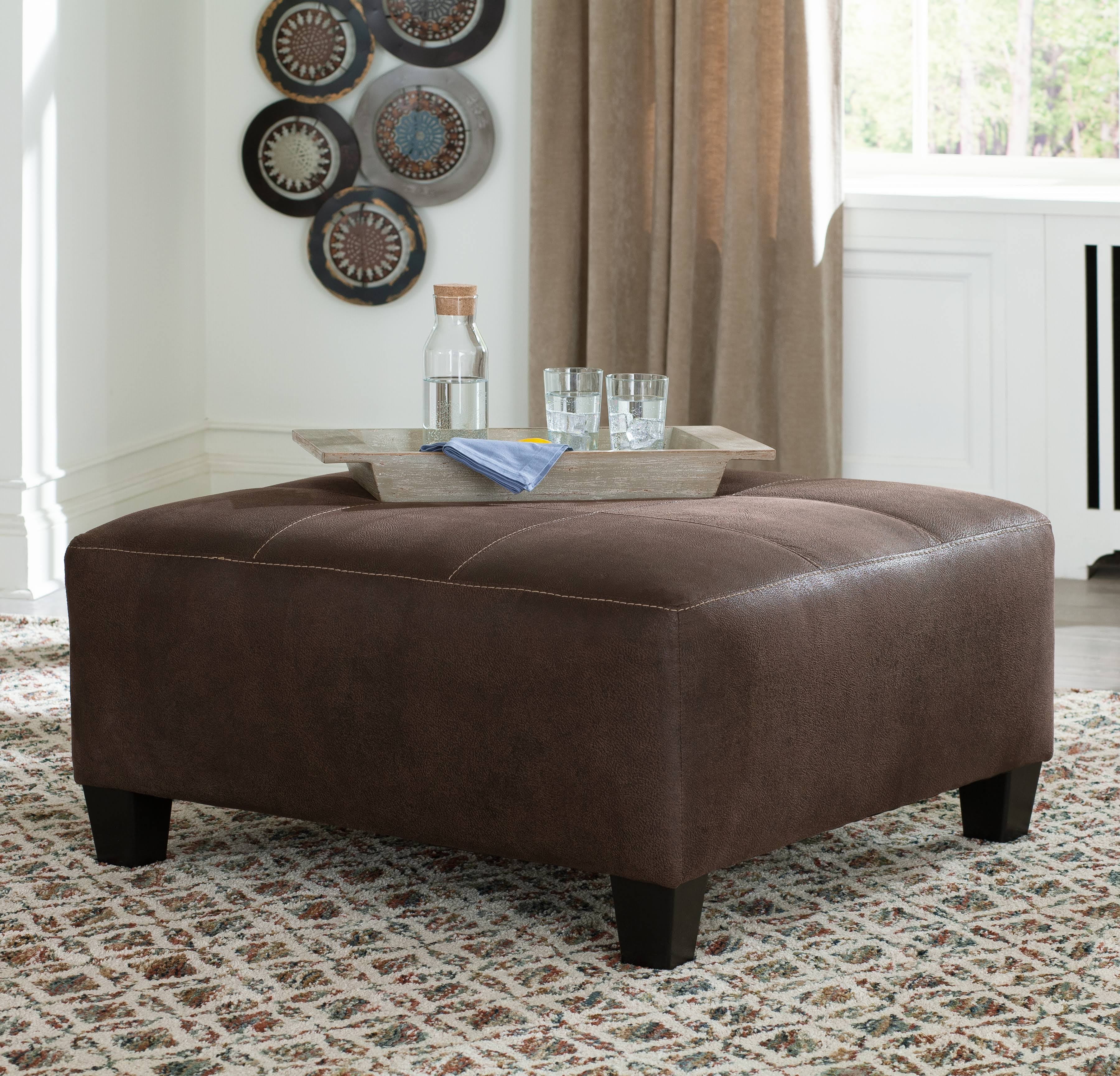 Ashley Navi Oversized Accent Ottoman