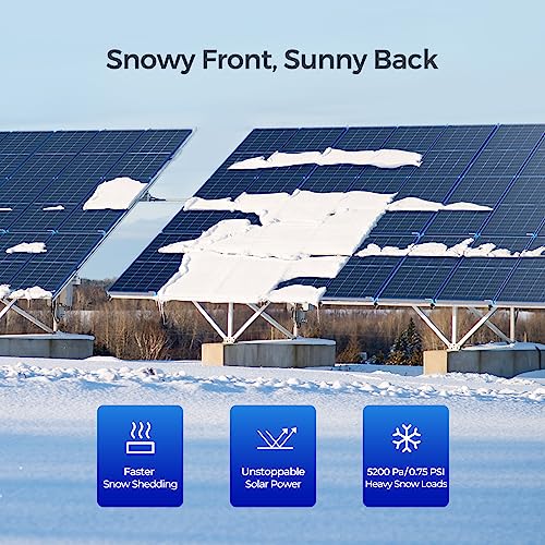 Renogy N-Type 16BB 250W Bifacial Solar Panel, 12V 250 Watt Solar Panel Double-Side 25% High-Efficiency, PV Module Power Charger for RV Marine Rooftop Farm Battery and Other Off-Grid Applications