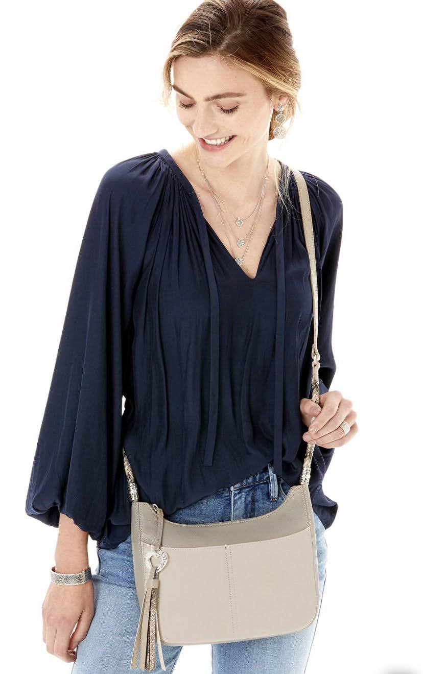 Brighton Baby Barbados Cross Body Hobo Stone