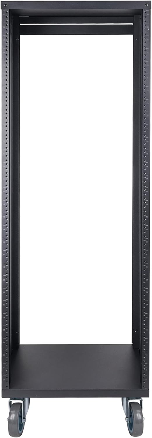 Sound Town 30U Universal Steel Rack, w/ 3 Locking Casters, Vented Side Panels for Audio Video, Server and Network Equipment (STRK-M30U)
