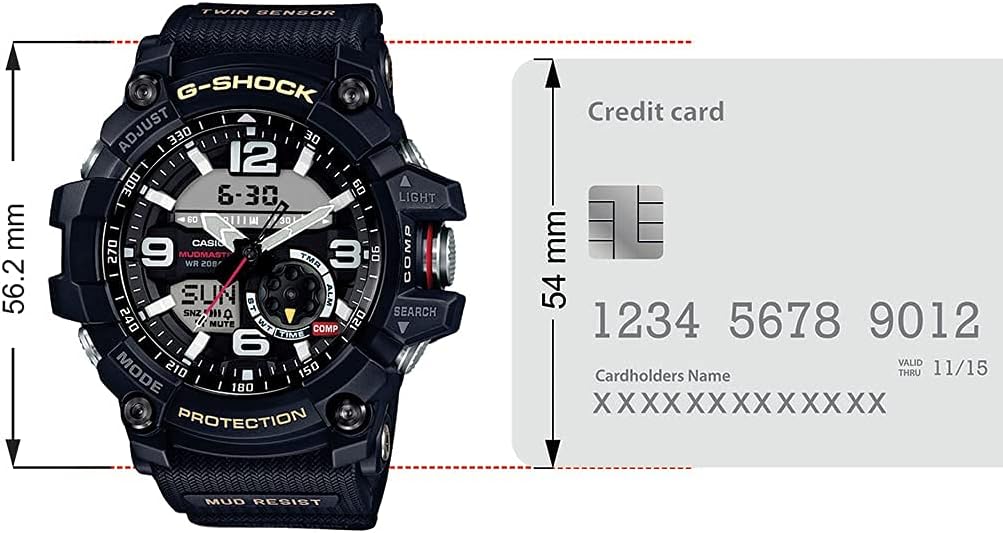 Casio G-Shock Mudmaster Twin Sensor Mens' Sports Watch (Black)