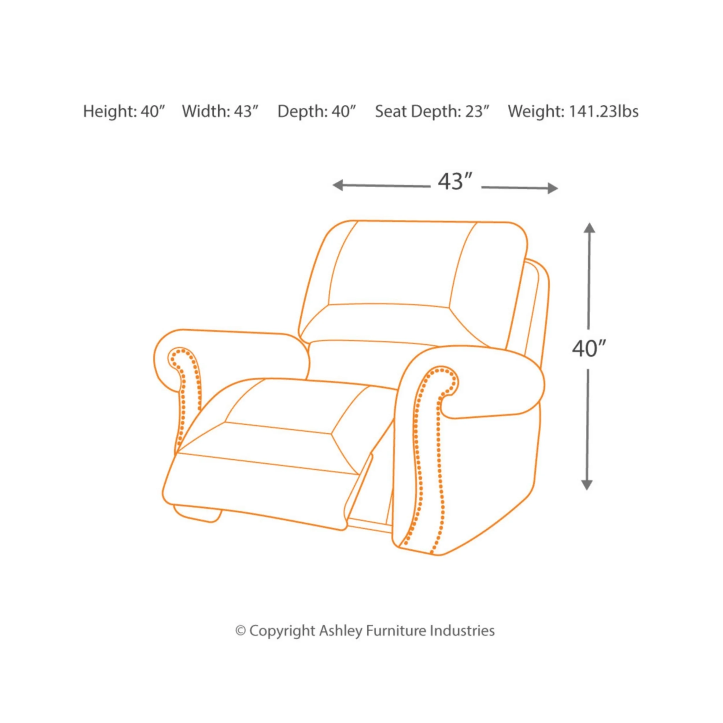Signature Design by Ashley Larkinhurst Rocker Recliner in Earth