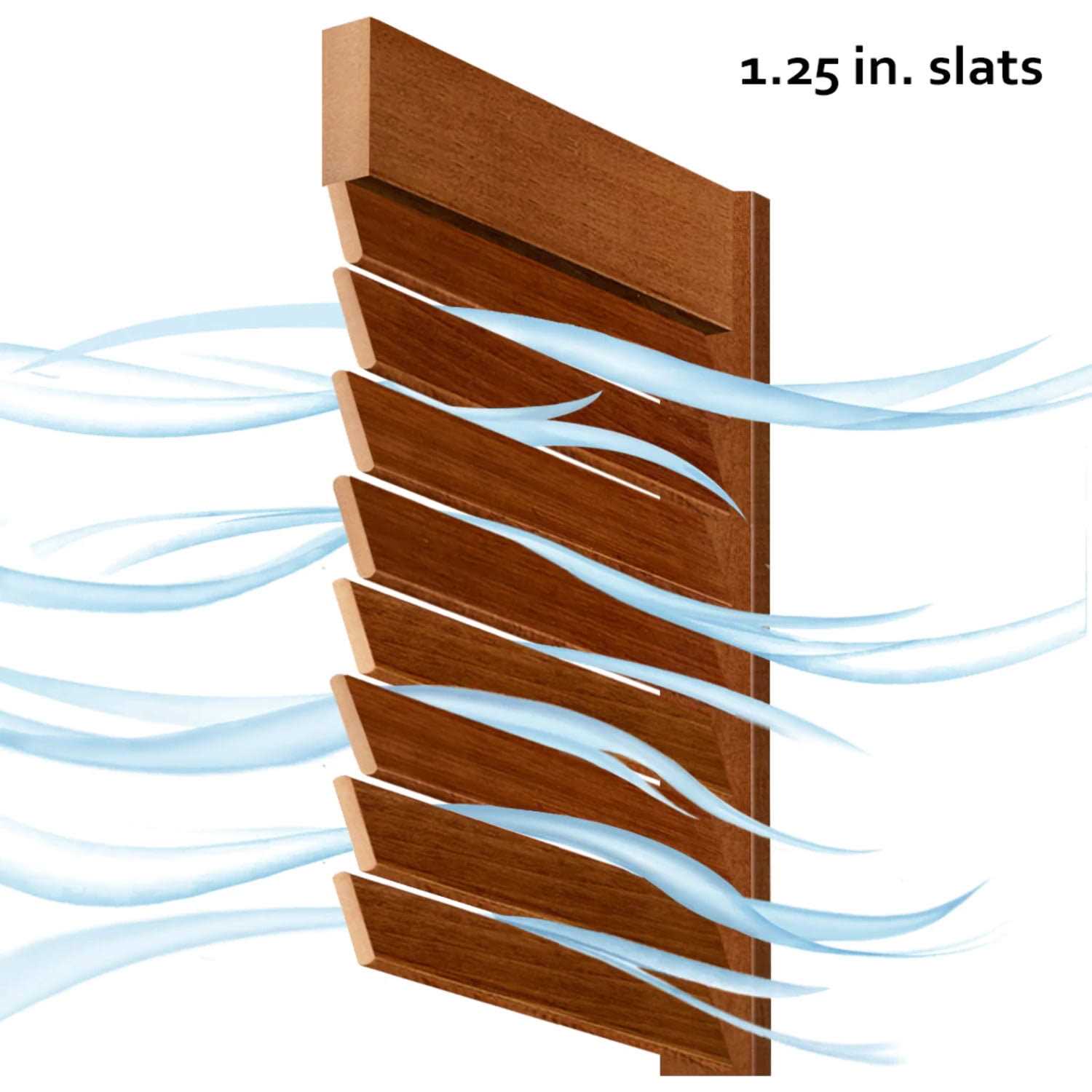 Kimberly Bay Louvered Solid Wood Unfinished Slab Standard Door