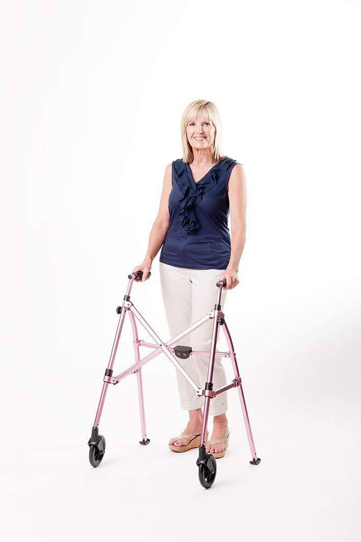 Able Life Space Saver Walker - Lightweight Folding u0026 Height Adjustable Adult Tra