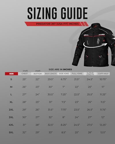 JAG Touring Motorcycle Jacket for Men, Dual Sports Water Resistant Adventure Riding Jacket with Cordura Fabric & CE Armor