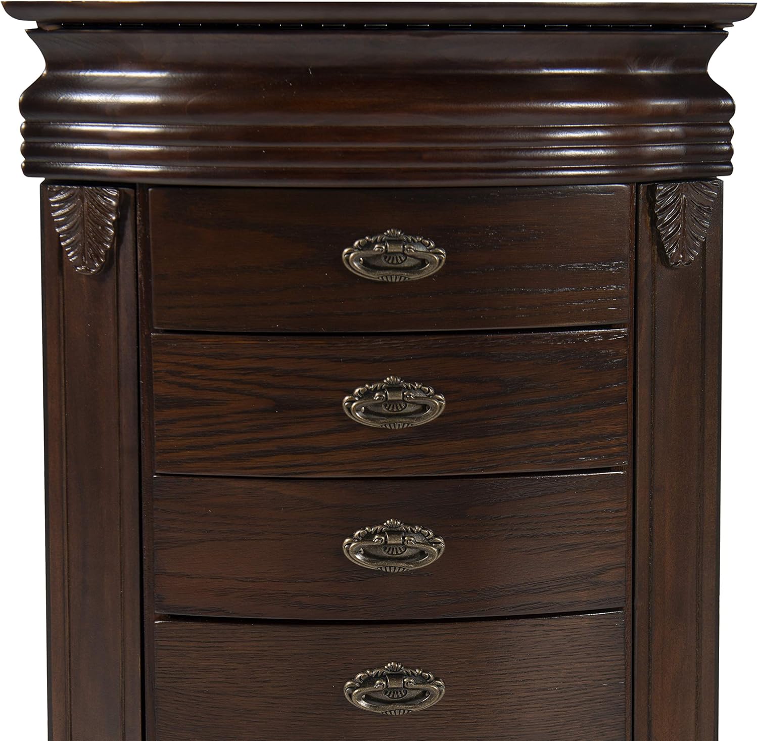Powell Italian Influenced Transitional Espresso Jewelry Armoire,Brown