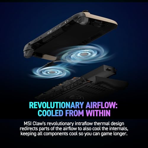 MSI Claw PC Gaming Handheld: Intel Ultra 7-155H, 7" FHD 120Hz Display, 16GB LPDDR5, 512GB NVMe SSD, MicroSD Card Reader, Thunderbolt 4, Win 11 Home: Black A1M-051US