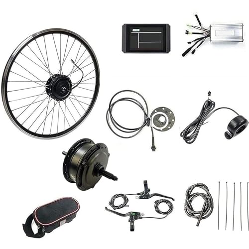 Electric Bikes Conversion Kit, 48V 20"/24" /26"/27.5" /28"/29" /700c Rear Wheel E-Bike Conversion Kit Hub Motor Electric Bike Wheel Conversion Kit