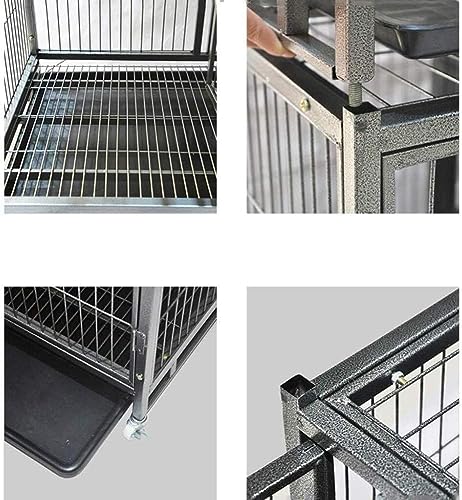 Heavy Duty Indestructible Dog Crate, Dog Crate, Dog Cage 2 Layer Dog Crates with Toilet Big Dog Extra Large Medium Large Dog Pet Fence Metal Pet Sports and Fence Indoor Cage