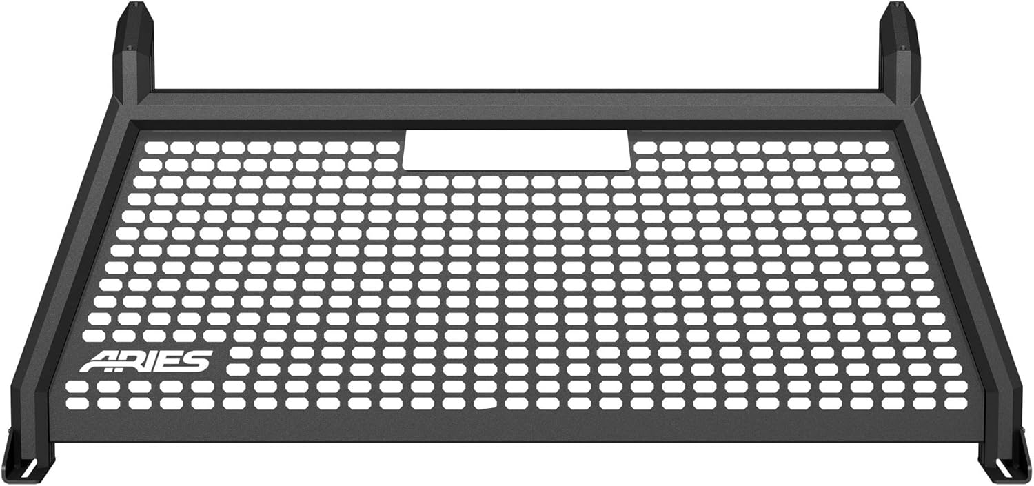 ARIES 1110103 AdvantEDGE Black Aluminum Truck Headache Rack Cab Protector, Select Ford F-250, F-350 Super Duty