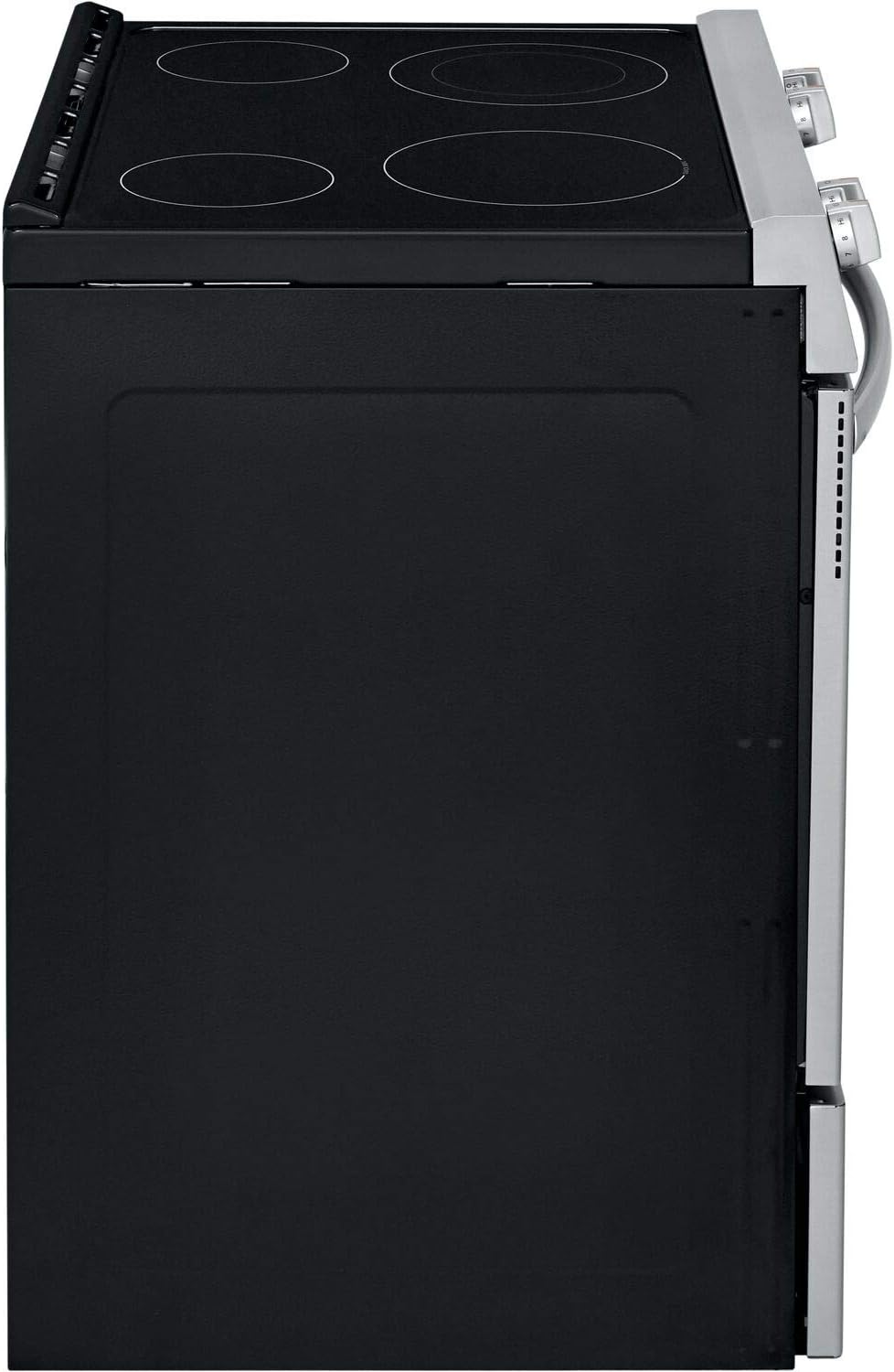 Frigidaire FFEH3051VS 30 Inch Freestanding Electric Range with 4 Elements, Smoothtop Cooktop, 5 cu. ft. Total Oven Capacity, Self-Cleaning Mode, Storage Drawer, ADA Compliant, in Stainless Steel