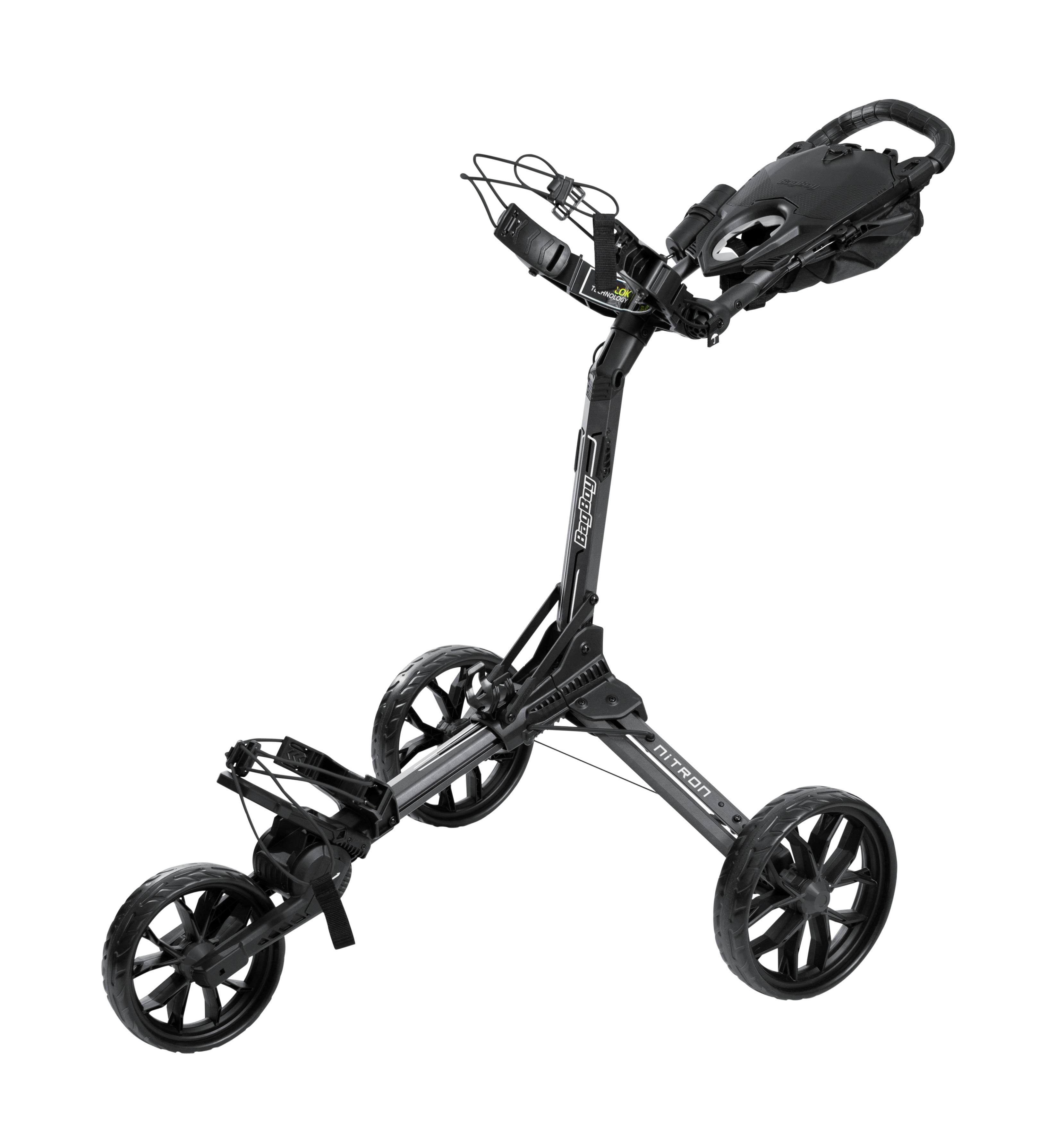 Bag Boy Nitron Auto-Open Push Cart Graphite/Charcoal