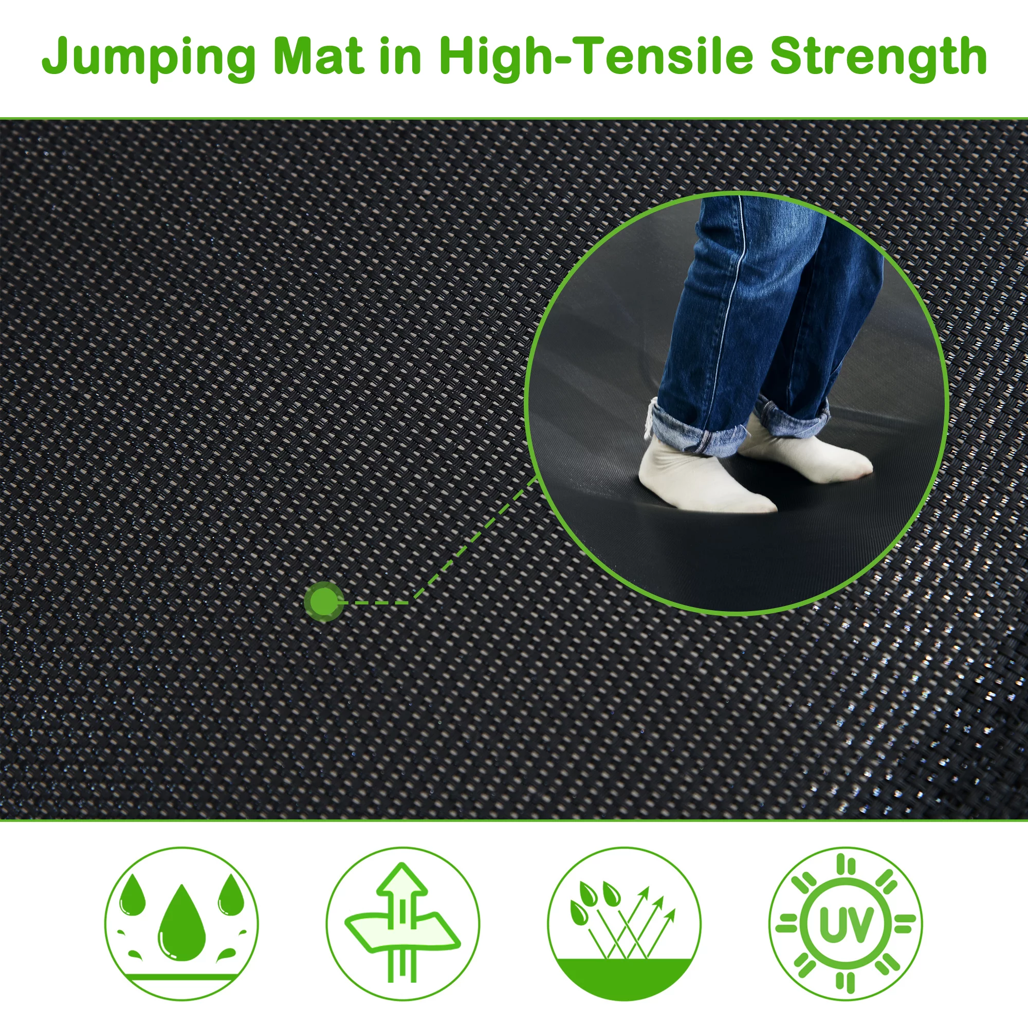 EUROCO 800LBS 7FT Kids Trampoline with Safety Enclosure Net, Indoor Outdoor Trampoline with Slide,Ladder,Spring Pad,All-Weather Trampolines (Age3-12) for 3-4 Kids, Easy Assembly Round Trampoline