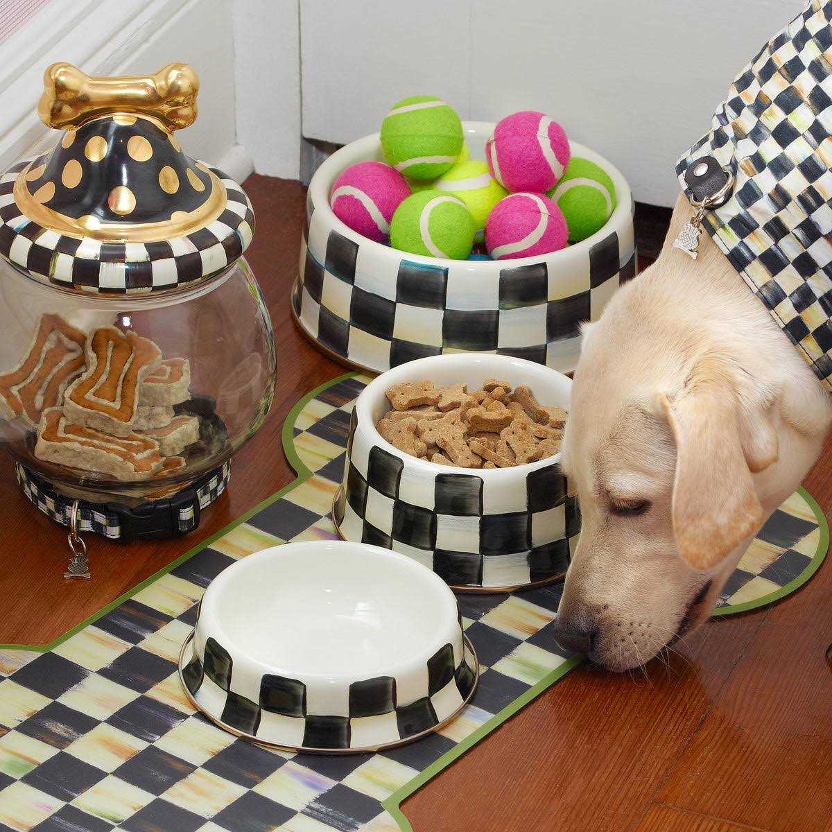 MacKenzie-Childs Check Pet Dish - Pet Supplies online store