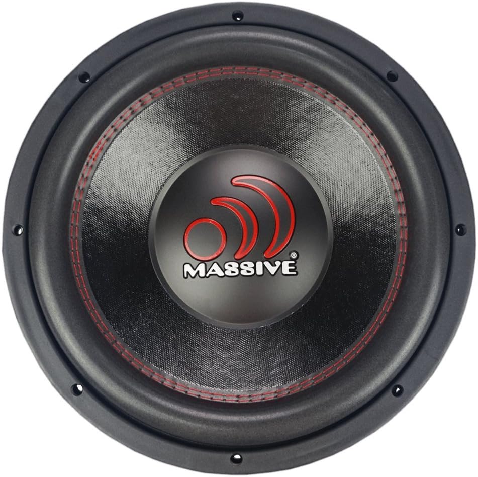 Massive Audio GTX122 – 12 Inch Car Audio Subwoofer, High Performance Subwoofer for Cars, Trucks, Jeeps - 12" Subwoofer 700 Watt RMS, 1400w MAX Dual 2 Ohm, 2.5 Inch Voice Coil. Sold Individually