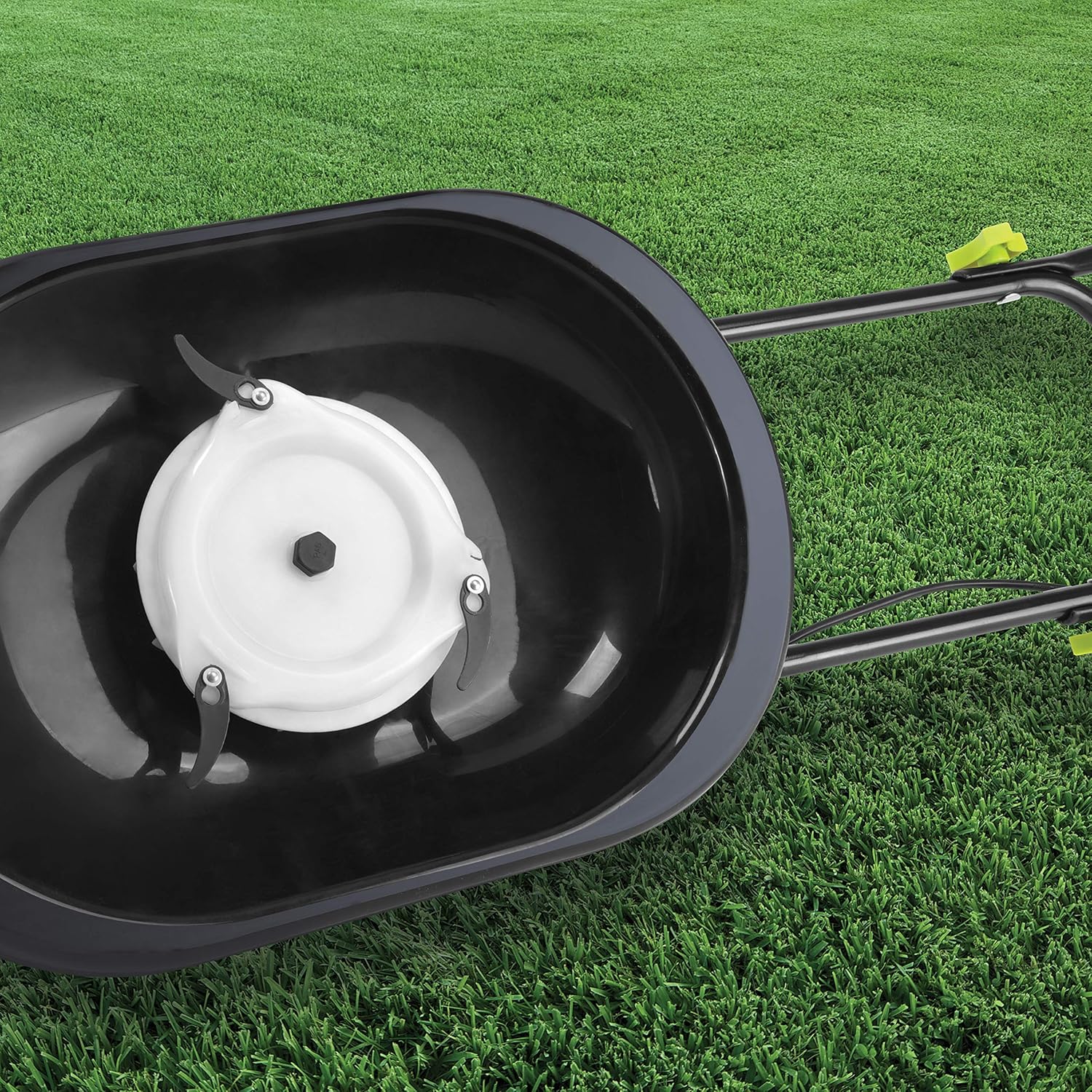 Sun Joe MJ-HVR12E 10-Amp 11-Inch Electric Hover Mower, 3 Rotating Cutting Blades Provide a Crisp, Wide, Wheel-Free Cutting Path, Green
