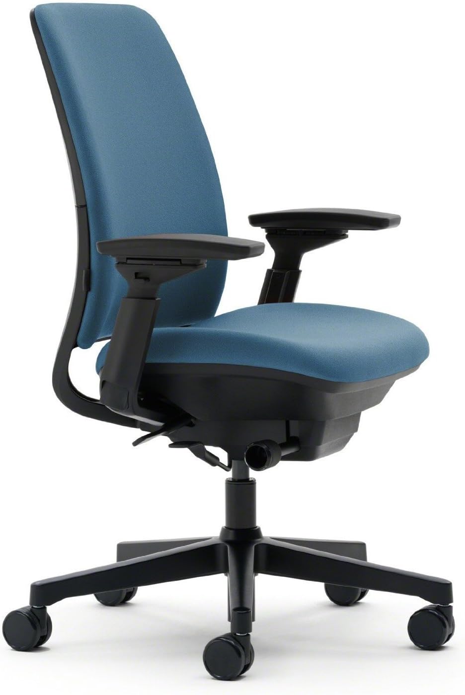 Steelcase Amia Task Chair: Adjustable Back Tension - LiveLumbar Support - Seat Slider - 4 Way Adjustable Arms - Black Frame/Black Fabric