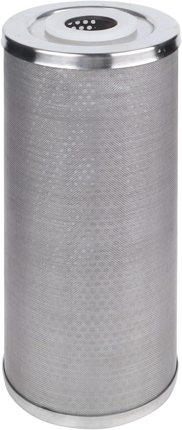Amwater NSF/ANSI 42 Certification Stainless Steel Jumbo Filter Housing for 10”Length,4.5"OD Filter Cartridge, 1in NPT Inlet and Outlet/Filter Cartridge 10”Length,4.5"OD(50 Micron)