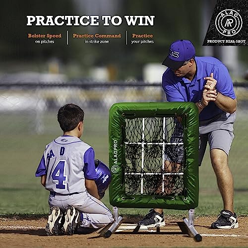 ALAGPRO® The Original 9 Hole Pitching Net with Strike Zone Pocket | Pitching Target for Baseball & Softball Pitchers