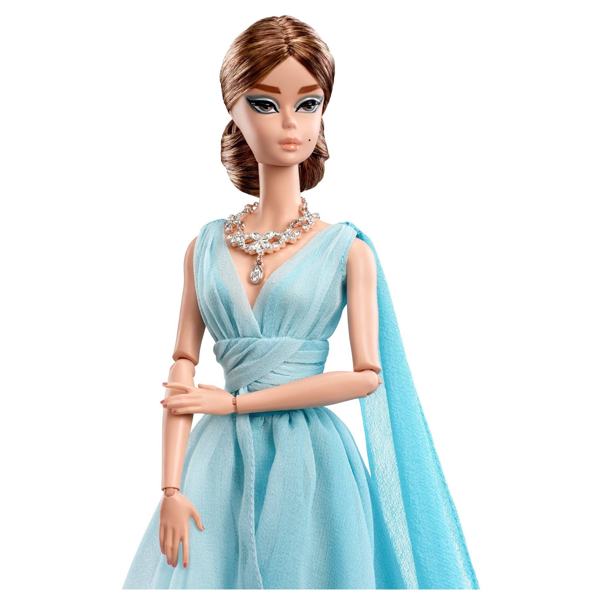 Barbie Fashion Model Collection - Blue Chiffon Ball Gown Doll