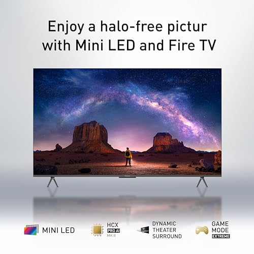 Panasonic W95 Series 65-inch Mini LED 4K Ultra HD Smart Fire TV, Sport Stadium Mode, ATSC3.0, Dolby Vision IQ, Dolby Atmos, HDR10+ Adaptive, Press and Ask Alexa, 144Hz, Wall-mountable - 65W95AP