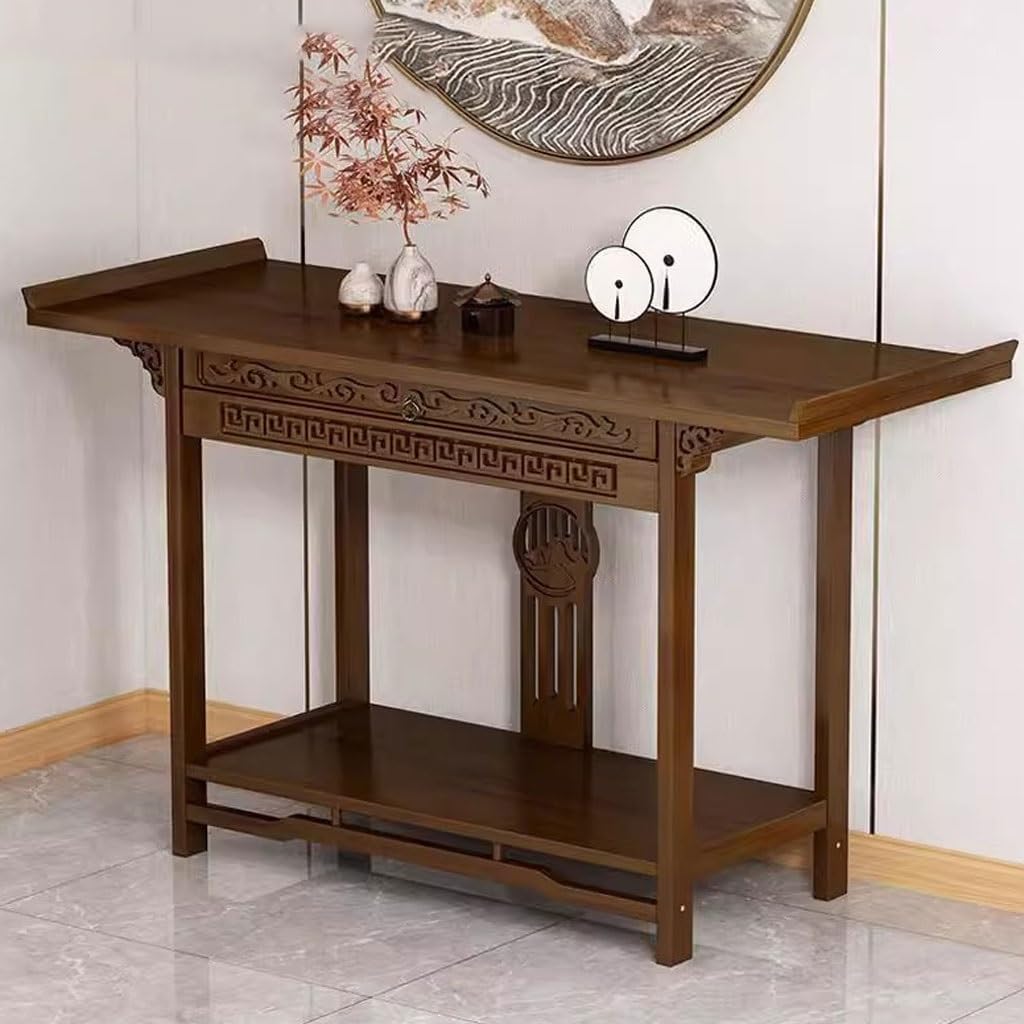 Mandir for Home Chinese-style Entrance Cabinet, Home Coffee Table, Buddha Table Display Stand, Modern Buddha Statue Display Table Buddhist Altar