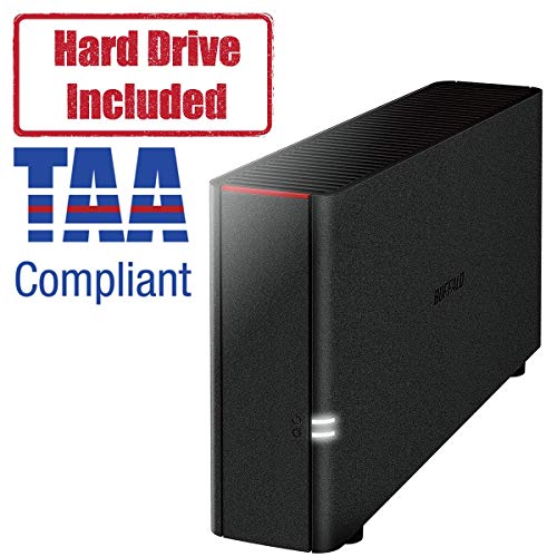 BUFFALO LinkStation 210 4TB 1-Bay NAS Network Attached Storage with HDD Hard Drives Included NAS Storage That Works as Home Cloud or Network Storage Device for Home