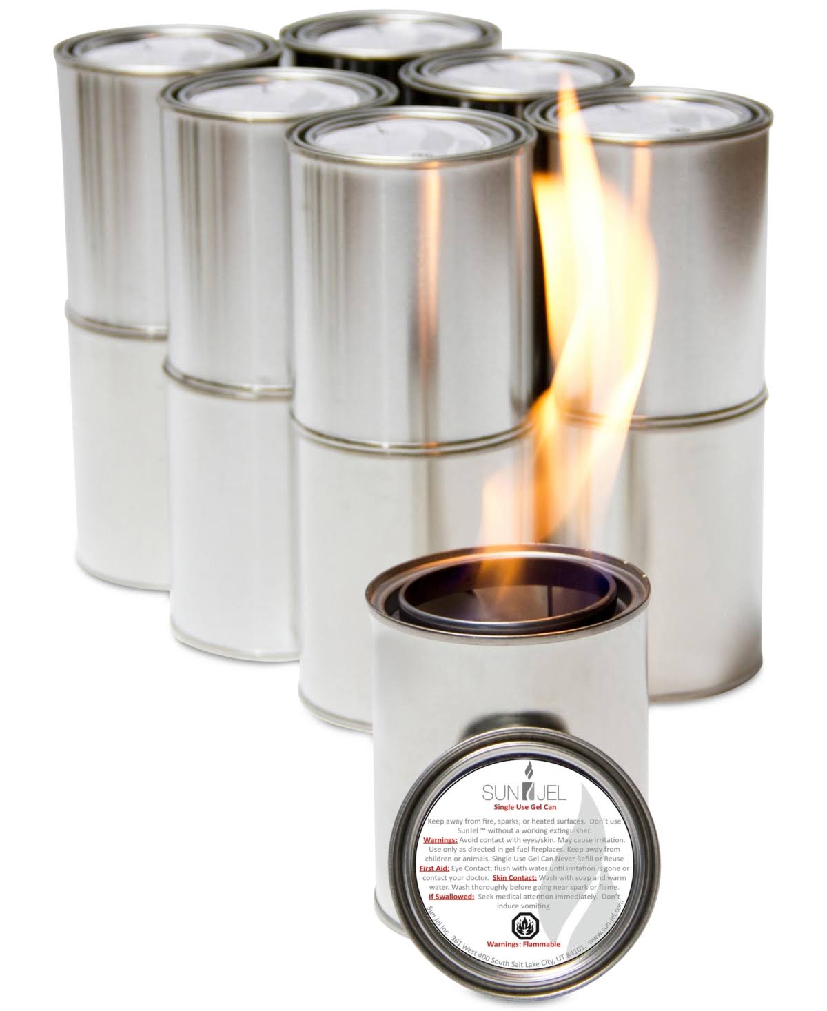 TerraFlame Pure Gel Fuel by SunJel - 12 Pack