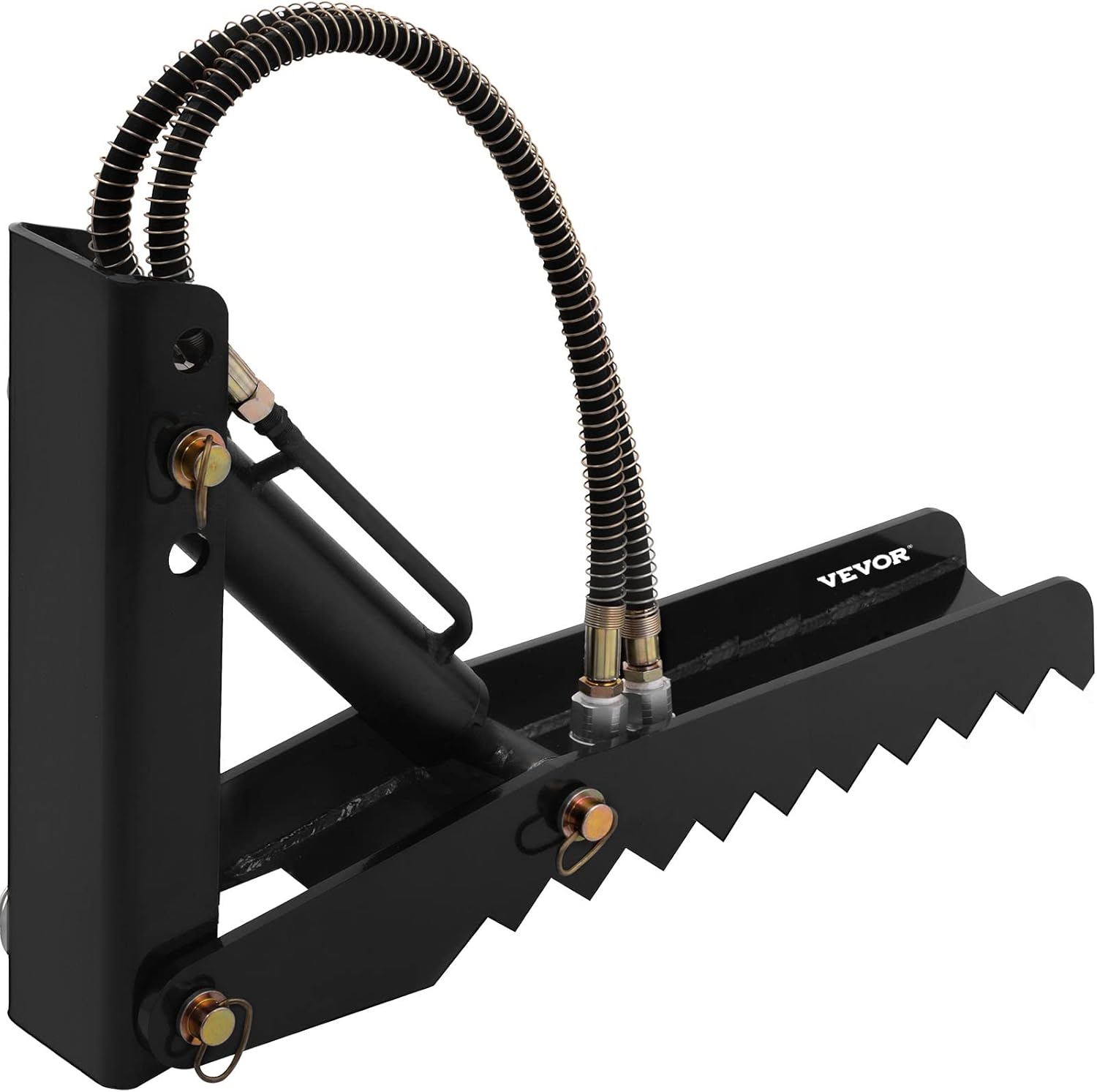 Mophorn 24 inch Hydraulic Backhoe Excavator Thumb Attachments Weld On 1/2in Teeth Thick Steel Plate Assembly 12MM Bolt-On Design with Hydraulic Cylinder