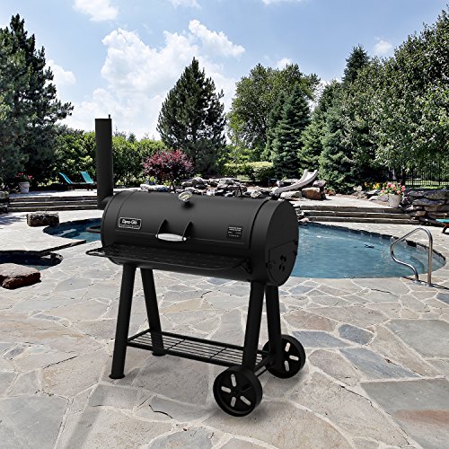 Dyna-Glo Signature Series DGSS443CB-D Heavy-Duty Compact Barrel Charcoal Grill, Black powder coat
