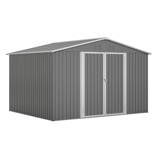 6x4 Ft Outdoor Storage Shed, Heavy-Duty All-Weather Tool Shed with Lockable Doors, Durable Resin Construction for, Patio & Backyard Organization Black