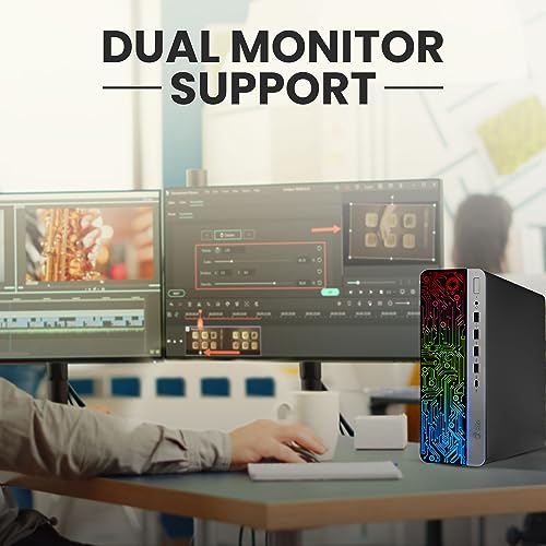 BTO RGB Gaming Desktop PC Bundle - Intel Core i7 6th Gen, 16GB DDR4 Ram, 512GB SSD, NVIDIA GT-1030 2GB GDDR5, New 22 Inch Monitor – Prebuilt Computer for PC Gaming - Windows 10 Pro (Renewed)