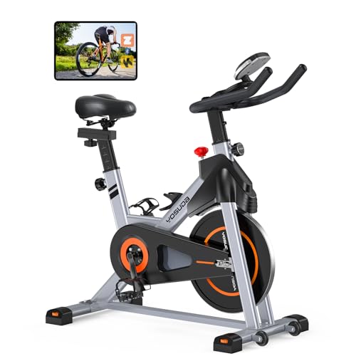 YOSUDA Indoor Cycling Bike Brake Pad/Magnetic Stationary Bike - Cycle Bike with Ipad Mount & Comfortable Seat Cushion