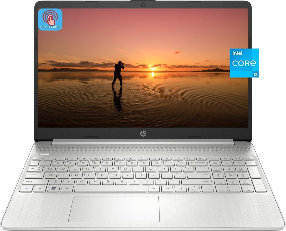 HP 2023 Newest Laptop, for Business and Students, 15.6" Touchscreen Display, Intel Core i3-1115G4 Processor, 16GB RAM, 512GB SSD, Wi-Fi, Bluetooth, Webcam, Windows 11 Home in S Mode, Natural Silver