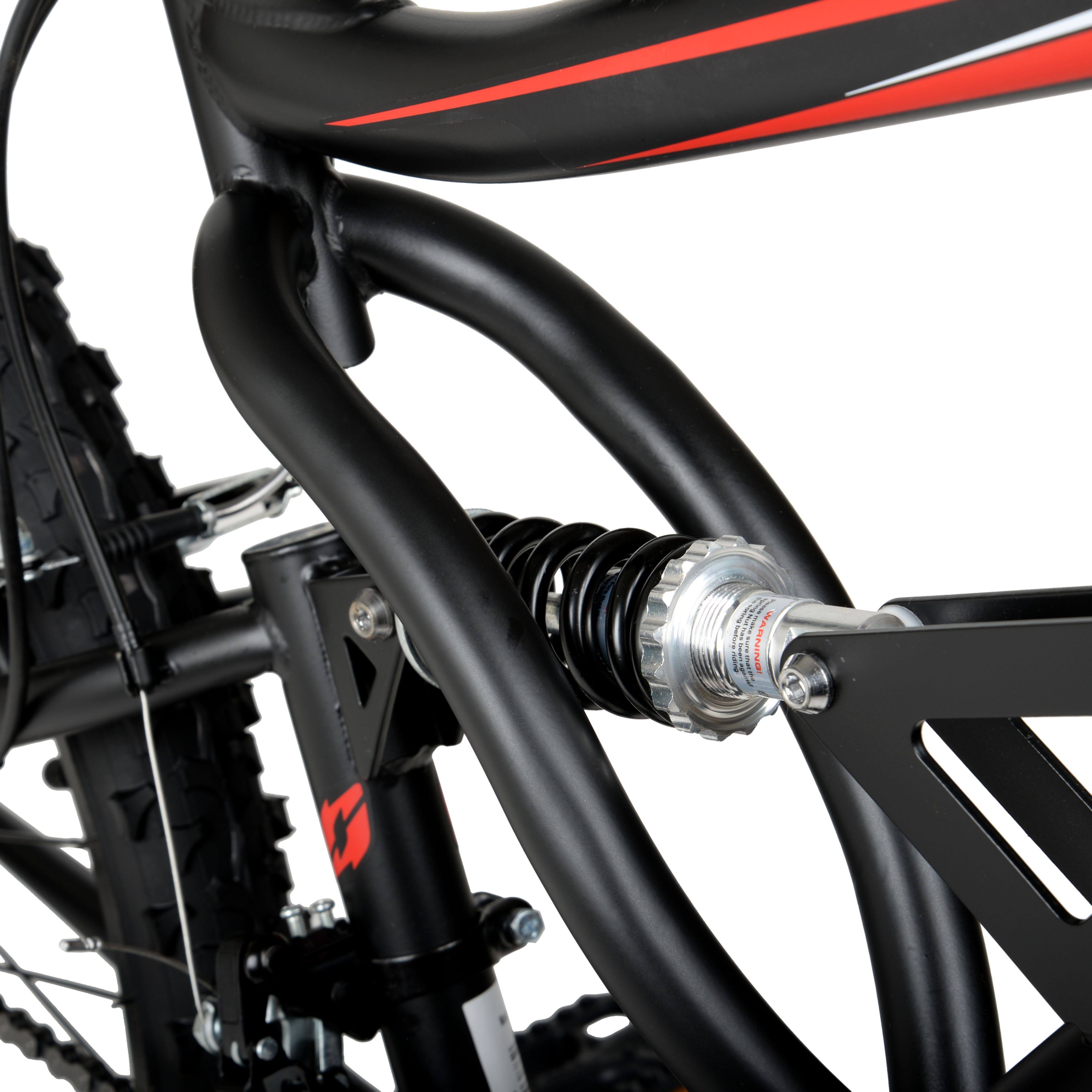 Hyper 26x22 Shocker Men&s Dual Suspension Mountain Bike Black