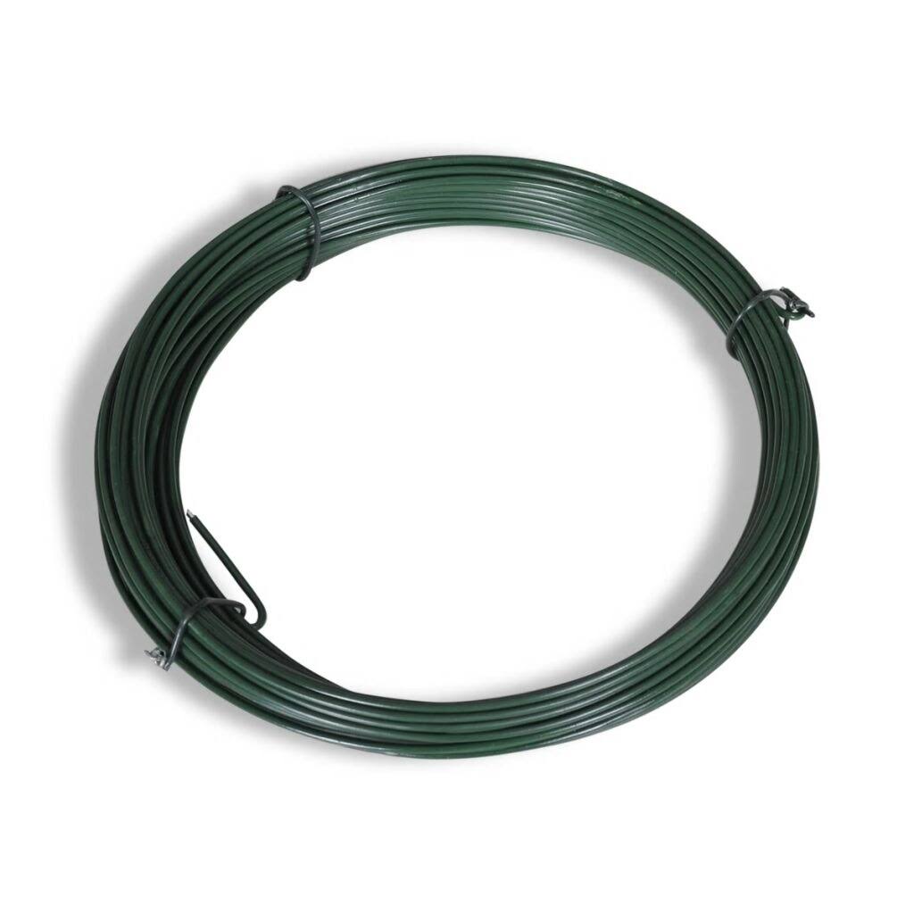 vidaXL Chain Link Fence with Posts Steel 3& 3x22 x 82& Green