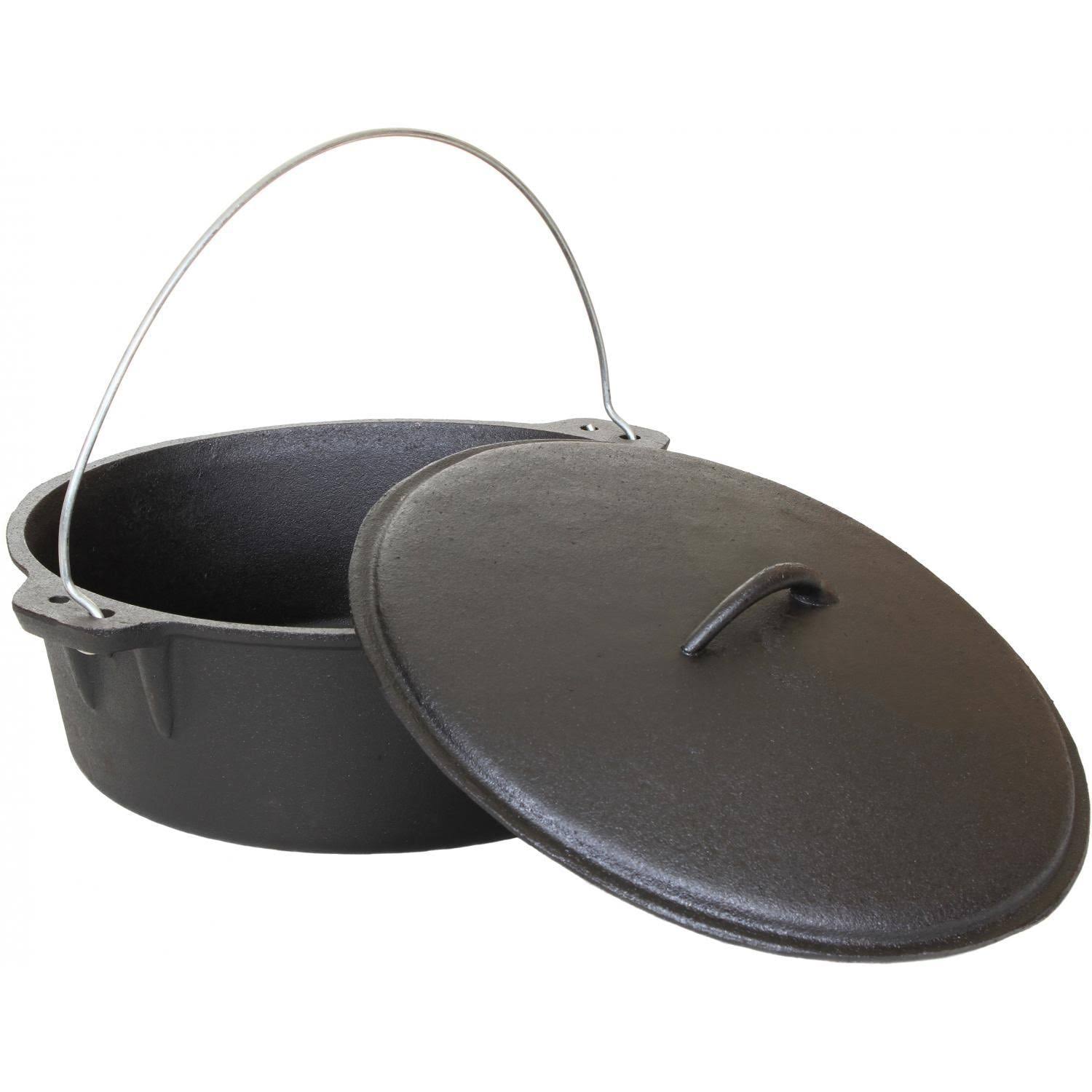 Cajun Classic 12-Quart Seasoned Cast Iron Dutch Oven - GL10489S