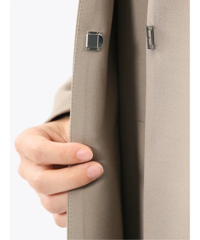 Stretch Washable Woolish No Collar Jacket