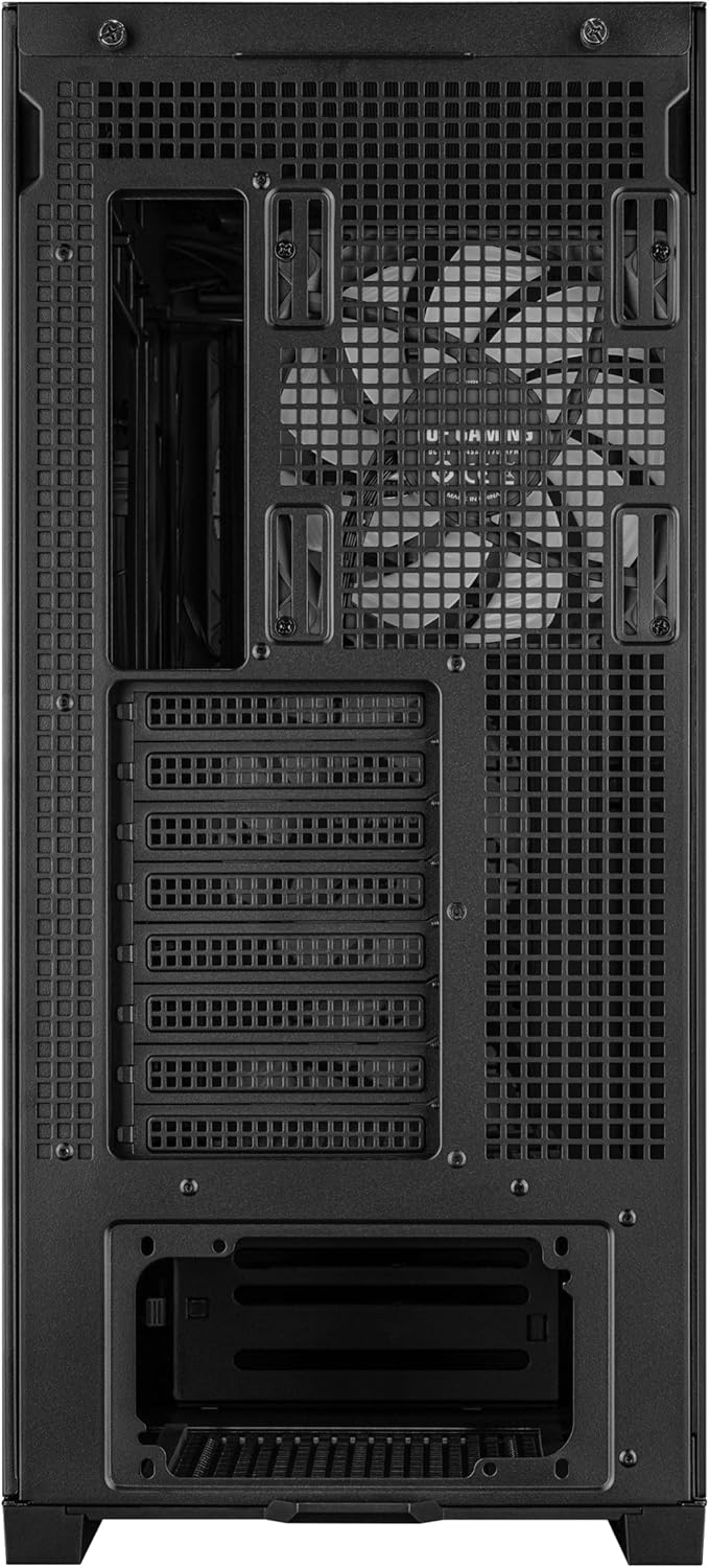 ASUS TUF Gaming GT302 ARGB ATX Mid-Tower PC Case – Four 140 x 28 mm ARGB Fans for High Airflow, Interchangeable Tempered Glass or Mesh Side Panels, Supports BTF Hidden-Connector Motherboards | Black