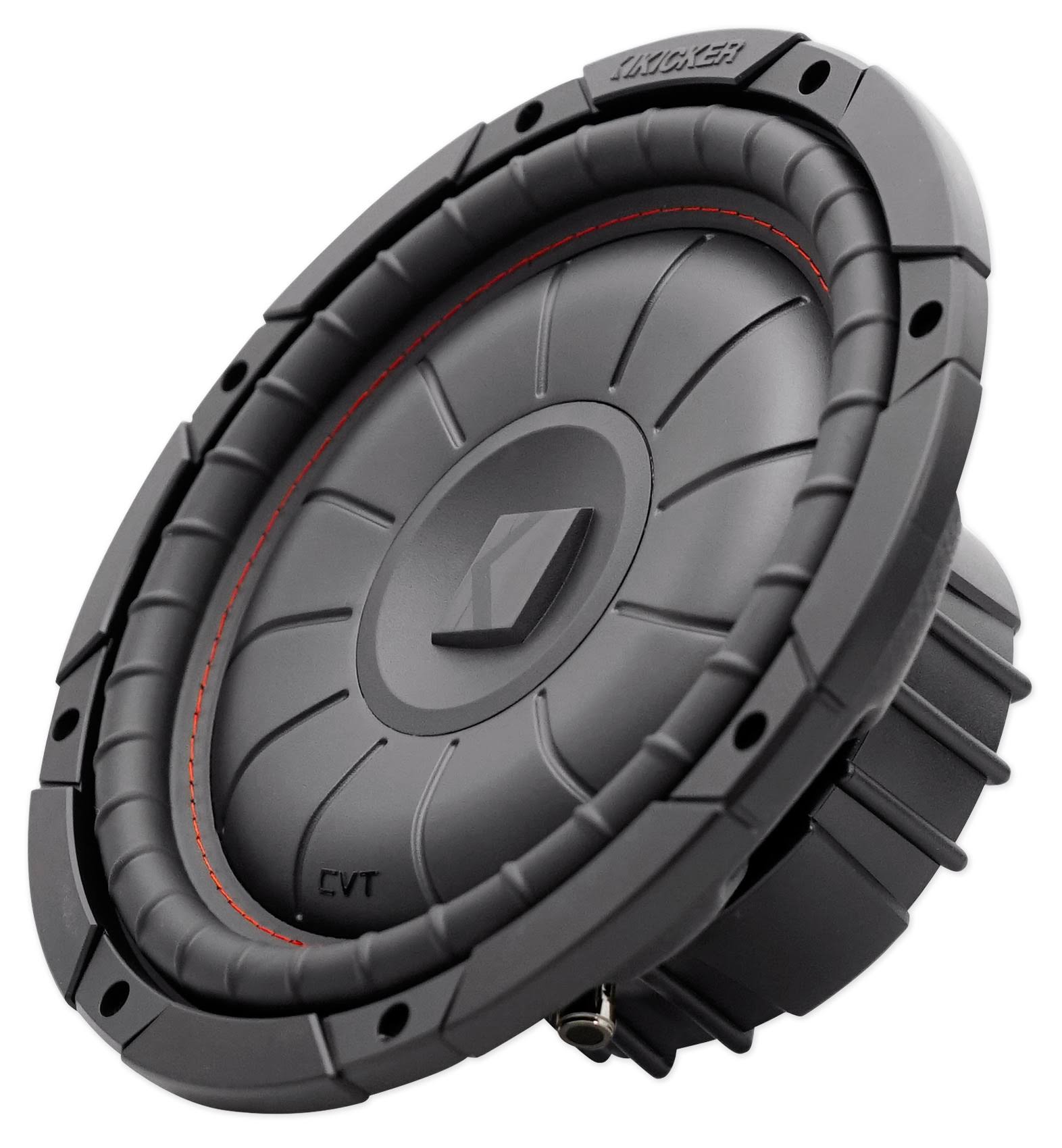 Kicker 43CVT104 CompVT 800W 10x22 Shallow Slim Car/Truck Subwoofer+Sealed Sub Box